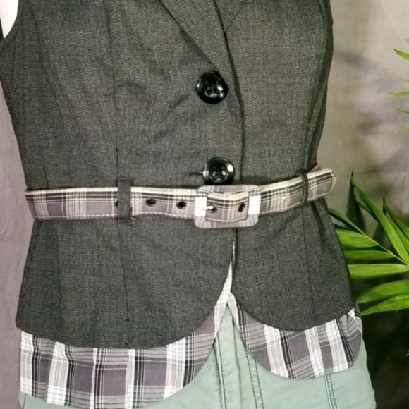 3/$25 Love Tease Belted Sleeveless Layered Top - Picture 2 of 7